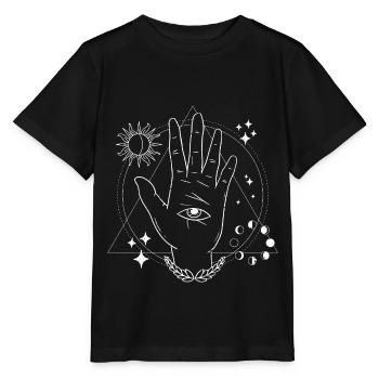conception mystique, troisième œil - T-shirt bio MINI CREATOR Stanley/Stella Enfant - noir - Devant - Mikhail (115cm)