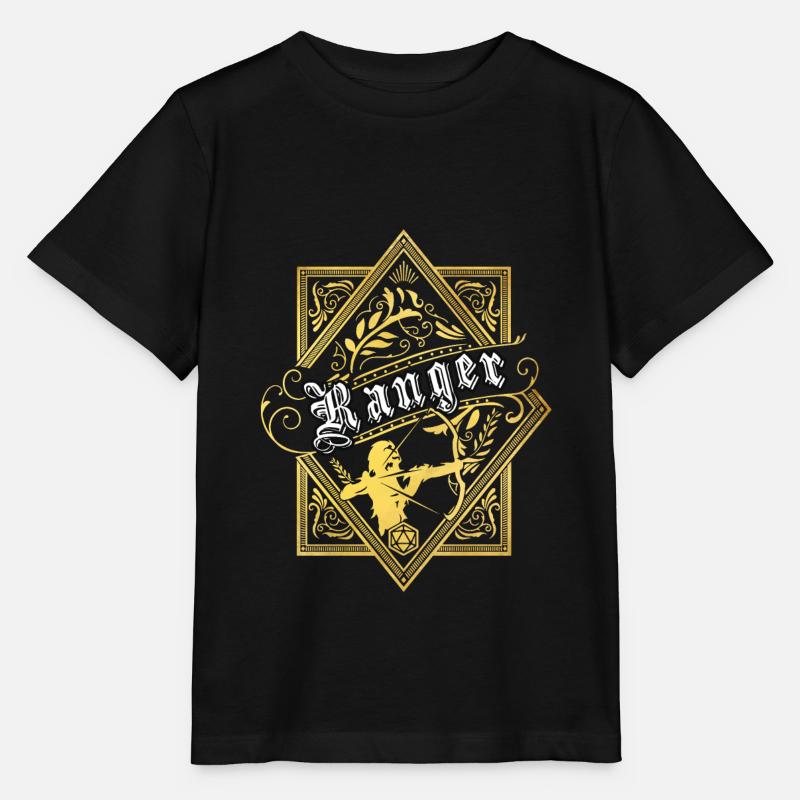 JDR Ranger classes de personnages RPG - T-shirt bio MINI CREATOR Stanley/Stella Enfant - noir