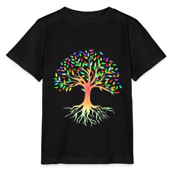Mère nature racines arbre arborvitae - T-shirt bio MINI CREATOR Stanley/Stella Enfant - noir - Devant - Mikhail (115cm)