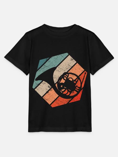 French Horn Hornist - Stanley/Stella Kinder T-Shirt MINI CREATOR  - Schwarz