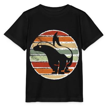 Retro Honigdachs Vintage Honigdachs - Stanley/Stella Kinder T-Shirt MINI CREATOR  - Schwarz - Vorne - Mikhail (115cm)