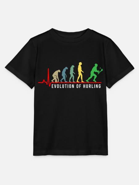 The Evolution of Hurling - Stanley/Stella MINI CREATOR Kids’ T-Shirt - black
