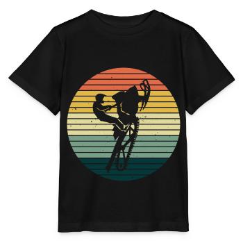 Retro Schneemobil Vintage Schneemobil - Stanley/Stella Kinder T-Shirt MINI CREATOR  - Schwarz - Vorne - Mikhail (115cm)