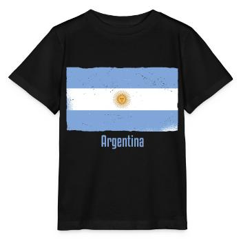 From Argentina - Stanley/Stella Kinder T-Shirt MINI CREATOR  - Schwarz - Vorne - Mikhail (115cm)