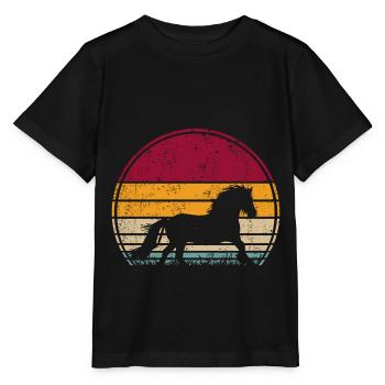 Tinker Horse Vintage - Stanley/Stella MINI CREATOR Kids’ T-Shirt - black - Front - Mikhail (115cm)