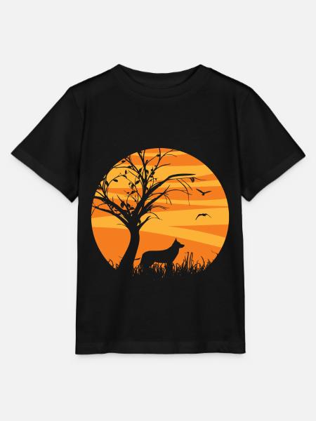 Harzer Fuchs Sonnenaufgang Halloween - Stanley/Stella Kinder T-Shirt MINI CREATOR - Schwarz