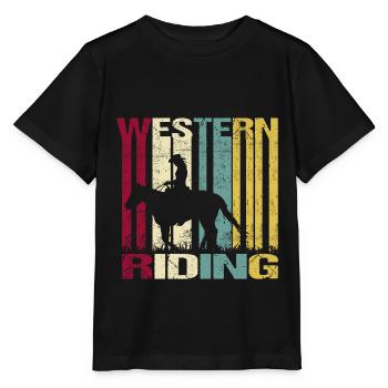 Westernreiten Vintage - Stanley/Stella Kinder T-Shirt MINI CREATOR  - Schwarz - Vorne - Mikhail (115cm)