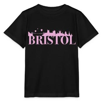 Bristol Angleterre capitale Skyline UK - T-shirt bio MINI CREATOR Stanley/Stella Enfant - noir - Devant - Mikhail (115cm)