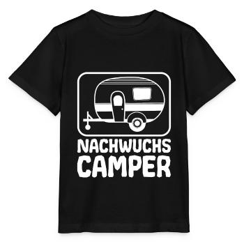 Baby Camping - Nachwuchs Camper - Stanley/Stella Kinder T-Shirt MINI CREATOR  - Schwarz - Vorne - Mikhail (115cm)