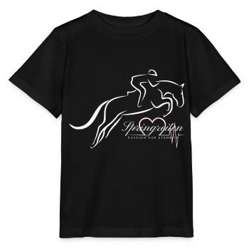Springreiten aus Leidenschaft - Stanley/Stella Kinder T-Shirt MINI CREATOR  - Schwarz - Vorne - Mikhail (115cm)