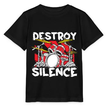 Batteur batteur Drumsticks - T-shirt bio MINI CREATOR Stanley/Stella Enfant - noir - Devant - Mikhail (115cm)