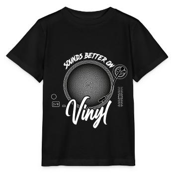 Sonne mieux sur vinyl DJ gift record - T-shirt bio MINI CREATOR Stanley/Stella Enfant - noir - Devant - Mikhail (115cm)