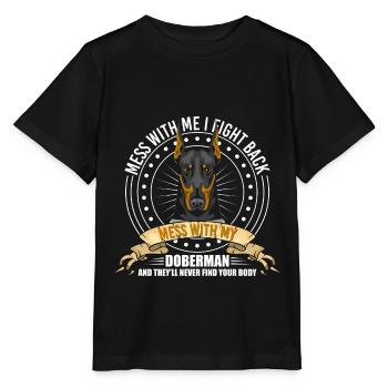 Amateurs de chiens de garde Doberman - T-shirt bio MINI CREATOR Stanley/Stella Enfant - noir - Devant - Mikhail (115cm)