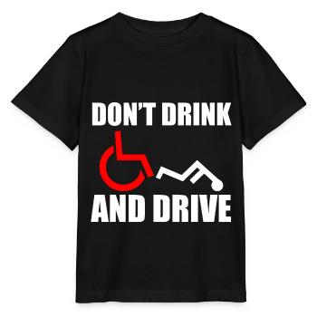 Wheelchair Humor Disabled - Stanley/Stella MINI CREATOR Kids’ T-Shirt - black - Front - Mikhail (115cm)