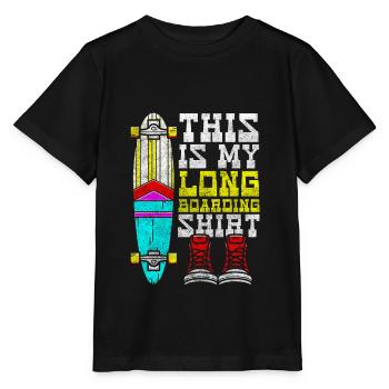 Skater Berg Board - Stanley/Stella Kinder T-Shirt MINI CREATOR  - Schwarz - Vorne - Mikhail (115cm)