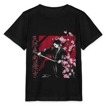 Fleur de cerisier - T-shirt bio MINI CREATOR Stanley/Stella Enfant - noir - Devant - Mikhail (115cm)