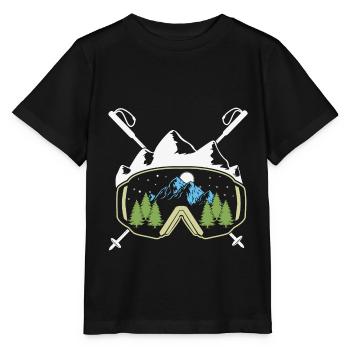 Ski Quote Lunettes de snowboard et bâtons de ski pour les skieurs - T-shirt bio MINI CREATOR Stanley/Stella Enfant - noir - Devant - Mikhail (115cm)