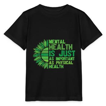 Psychische Gesundheit ist genauso wichtig - Stanley/Stella Kinder T-Shirt MINI CREATOR  - Schwarz - Vorne - Mikhail (115cm)