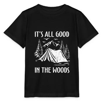 Citation de camping drôle Tout va bien dans les bois Cam - T-shirt bio MINI CREATOR Stanley/Stella Enfant - noir - Devant - Mikhail (115cm)