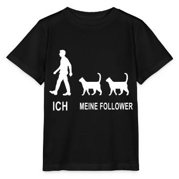 Ich Meine Follower Katze Katzenfreund - Stanley/Stella Kinder T-Shirt MINI CREATOR  - Schwarz - Vorne - Mikhail (115cm)