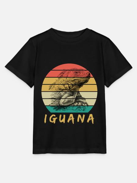 iguana - Stanley/Stella Kinder T-Shirt MINI CREATOR - Schwarz
