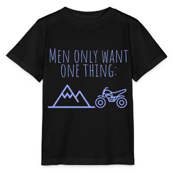 MowoT Motorrad am Berg - Stanley/Stella Kinder T-Shirt MINI CREATOR  - Schwarz - Vorne - Mikhail (115cm)
