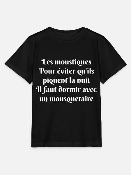 Les moustiques pour éviter qu'ils piquent la nuit - T-shirt bio MINI CREATOR Stanley/Stella Enfant - noir