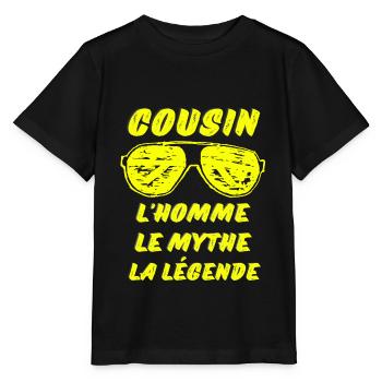COUSIN Lunettes de soleil Homme Mythe Légende été - T-shirt bio MINI CREATOR Stanley/Stella Enfant - noir - Devant - Mikhail (115cm)