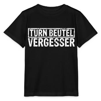 Turnbeutel Vergesser Für Den Turnunterricht Sportu - Stanley/Stella Kinder T-Shirt MINI CREATOR  - Schwarz - Vorne - Mikhail (115cm)