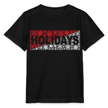 Holidays Snowflakes Winter holidays - Stanley/Stella MINI CREATOR Kids’ T-Shirt - black - Front - Mikhail (115cm)