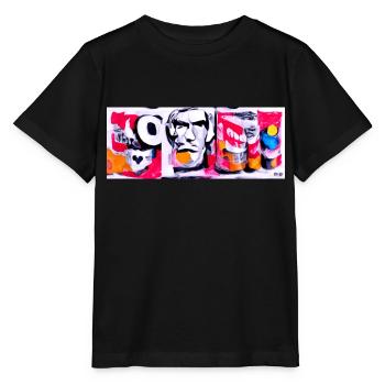 Look At Me Eye Catcher - Retro 80s Style Pop Art - Stanley/Stella MINI CREATOR Kids’ T-Shirt - black - Front - Mikhail (115cm)