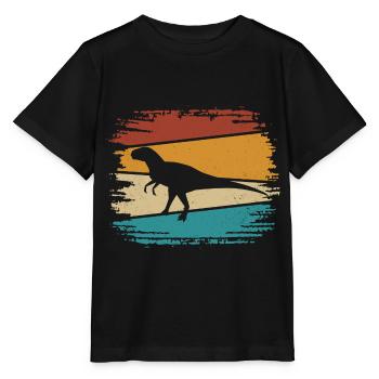 Velociraptor Dino Dinosaurs - Stanley/Stella MINI CREATOR Kids’ T-Shirt - black - Front - Mikhail (115cm)
