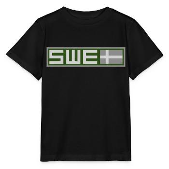 Drapeau tactique de la Suède - T-shirt bio MINI CREATOR Stanley/Stella Enfant - noir - Devant - Mikhail (115cm)