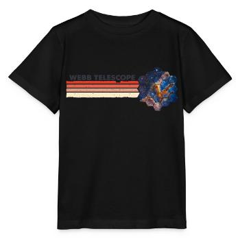 Webb Telescope w. Pillars of Creation JWST - Stanley/Stella MINI CREATOR Kids’ T-Shirt - black - Front - Mikhail (115cm)