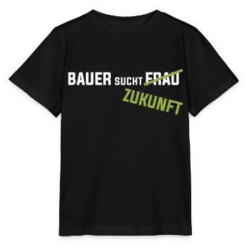 Farmer is looking for a future Farmer Farmers Demo Protest - Stanley/Stella MINI CREATOR Kids’ T-Shirt - black - Front - Mikhail (115cm)