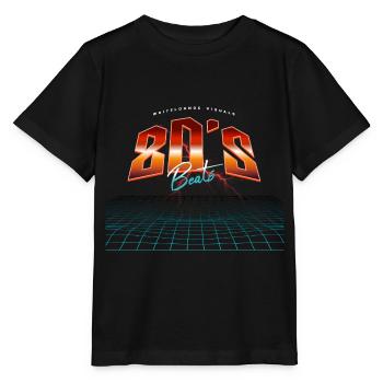 Neon Synthwave 80s Beats - Stanley/Stella MINI CREATOR Kids’ T-Shirt - black - Front - Mikhail (115cm)