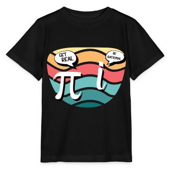 Math Humor Pi vs. Imaginary Number - Stanley/Stella MINI CREATOR Kids’ T-Shirt - black - Front - Mikhail (115cm)