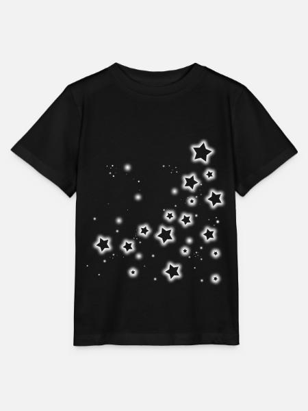 Etoiles blanches - T-shirt bio MINI CREATOR Stanley/Stella Enfant - noir