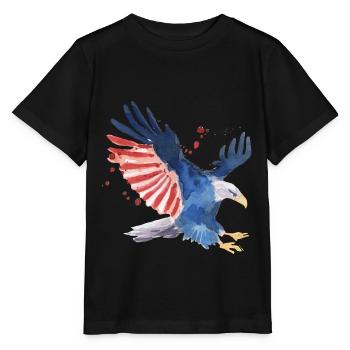 4 juillet Aigle - T-shirt bio MINI CREATOR Stanley/Stella Enfant - noir - Devant - Mikhail (115cm)