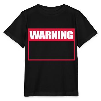Panneau d’avertissement Panneau d’avertissement Avertissement - T-shirt bio MINI CREATOR Stanley/Stella Enfant - noir - Devant - Mikhail (115cm)