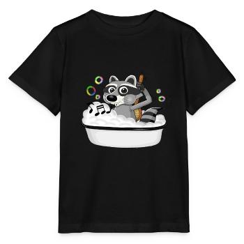 Waschbaer - Stanley/Stella Kinder T-Shirt MINI CREATOR  - Schwarz - Vorne - Mikhail (115cm)