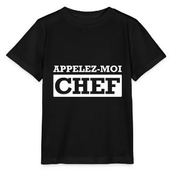 APPELEZ-MOI CHEF - T-shirt bio MINI CREATOR Stanley/Stella Enfant - noir - Devant - Mikhail (115cm)