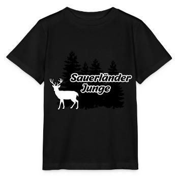 Sauerländer Junge - Stanley/Stella Kinder T-Shirt MINI CREATOR  - Schwarz - Vorne - Mikhail (115cm)