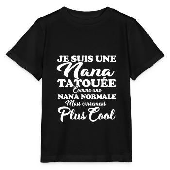 JE SUIS UNE NANA TATOUÉE - T-shirt bio MINI CREATOR Stanley/Stella Enfant - noir - Devant - Mikhail (115cm)