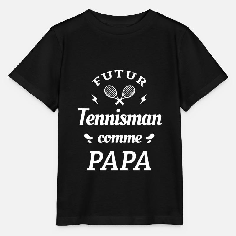 FUTUR TENNISMAN COMME PAPA - T-shirt bio MINI CREATOR Stanley/Stella Enfant - noir