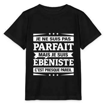 JE SUIS ÉBÉNISTE - T-shirt bio MINI CREATOR Stanley/Stella Enfant - noir - Devant - Mikhail (115cm)