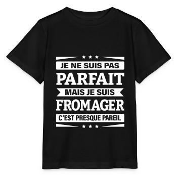 JE SUIS FROMAGER - T-shirt bio MINI CREATOR Stanley/Stella Enfant - noir - Devant - Mikhail (115cm)