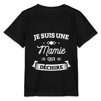 MAMIE QUI DÉCHIRE - T-shirt bio MINI CREATOR Stanley/Stella Enfant - noir - Devant - Mikhail (115cm)