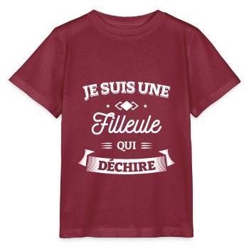 FILLEULE QUI DÉCHIRE - T-shirt bio MINI CREATOR Stanley/Stella Enfant - bordeaux - Devant - Kain (125cm)