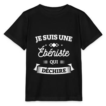 ÉBÉNISTE QUI DÉCHIRE - T-shirt bio MINI CREATOR Stanley/Stella Enfant - noir - Devant - Mikhail (115cm)